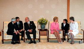 Imperial couple meets with Uruguayan President Batlle, wife